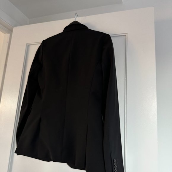 NWT Veronica Beard Classic Jacket w/ Leather Moto Dickey 2-pc Set Sz 0 Black - Picture 11 of 11